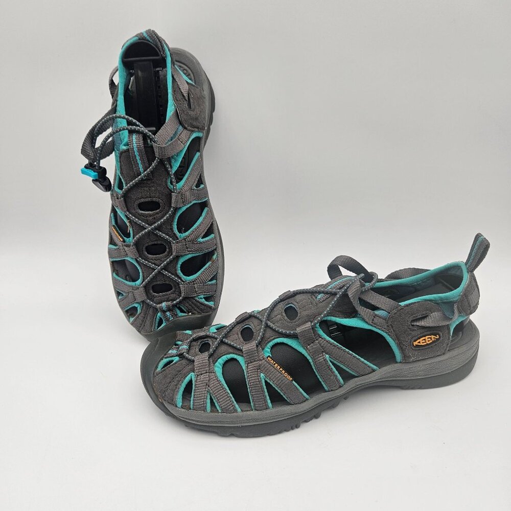 Keen Closed Toe Hiking Water Sport Sandals Gray Blue Womens 9.5